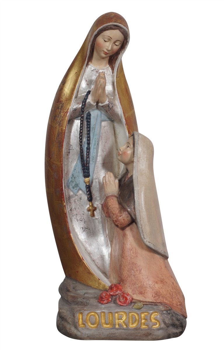 Our Lady of Lourdes with Bernadette modern style