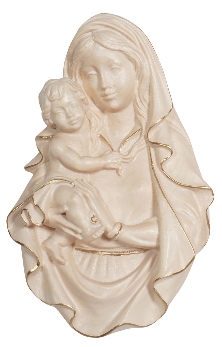 Madonna Raffaelo with Child Relief Wall Statue