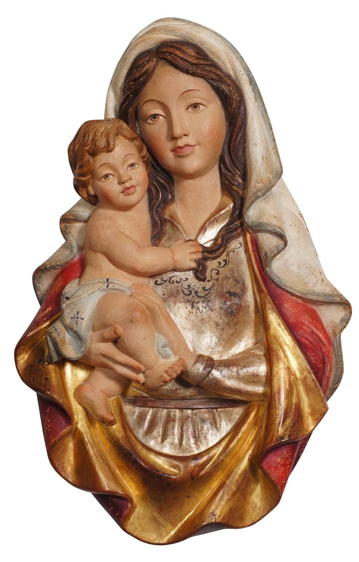 Madonna Raffaelo with Child Relief Wall Statue