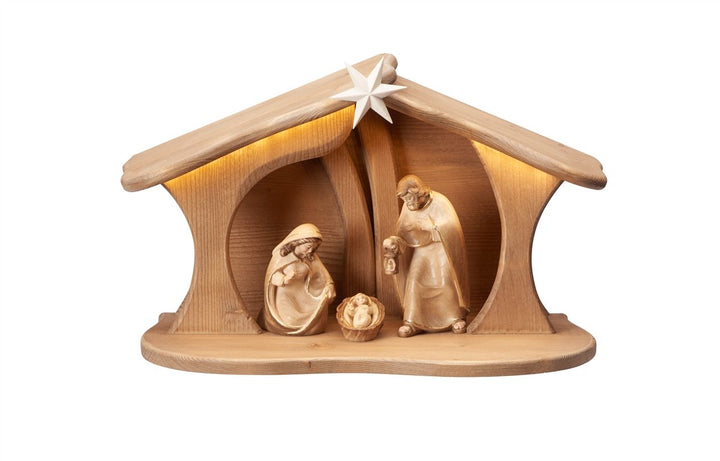 PEMA Lighted Nativity Set Stable Luce for Holy Family 5 or 9 Piece Sets