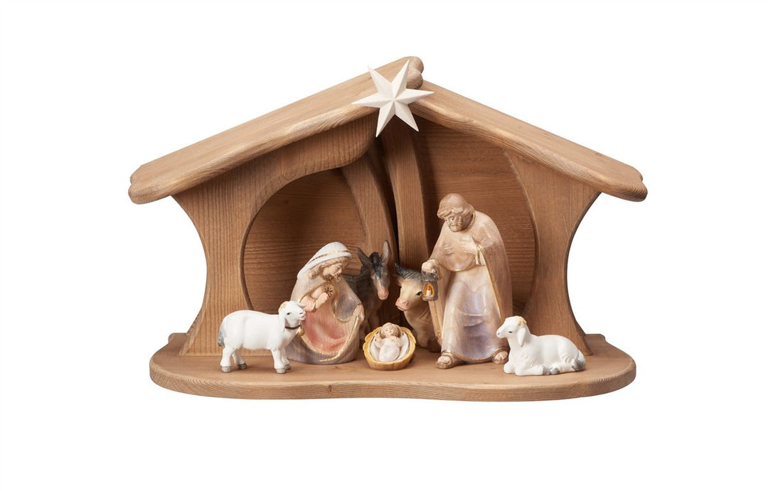 PEMA Lighted Nativity Set Stable Luce for Holy Family 5 or 9 Piece Sets