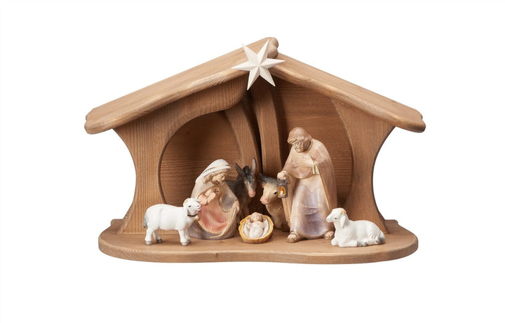 PEMA Lighted Nativity Set Stable Luce for Holy Family 5 or 9 Piece Sets
