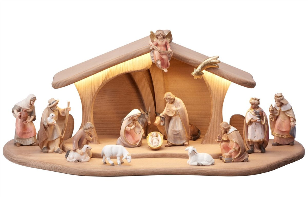 PEMA Nativity Lighted Stable Luce 17 or 20 Piece Sets