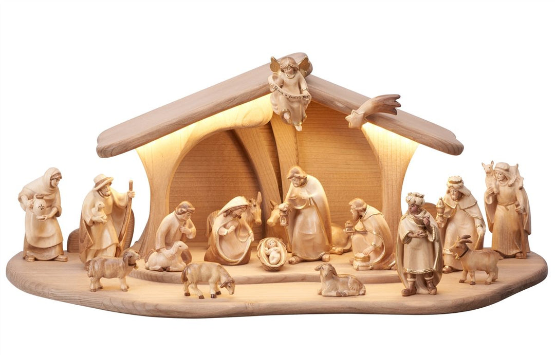 PEMA Nativity Lighted Stable Luce 17 or 20 Piece Sets