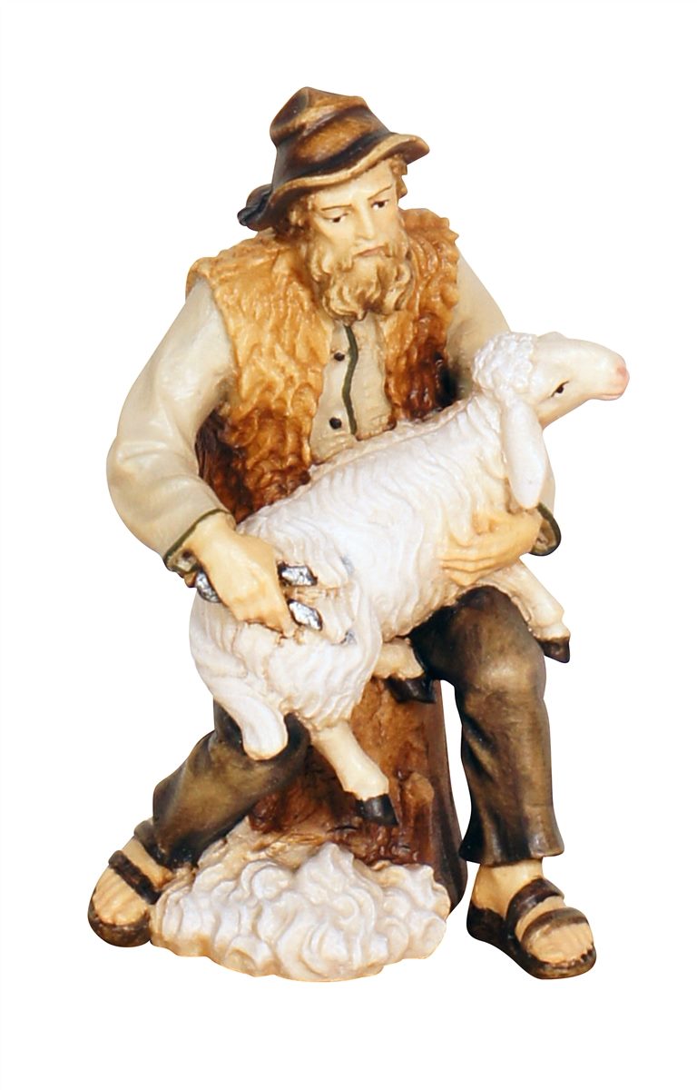 Kostner Nativity Scene Shepherd Sheering sheep figurine
