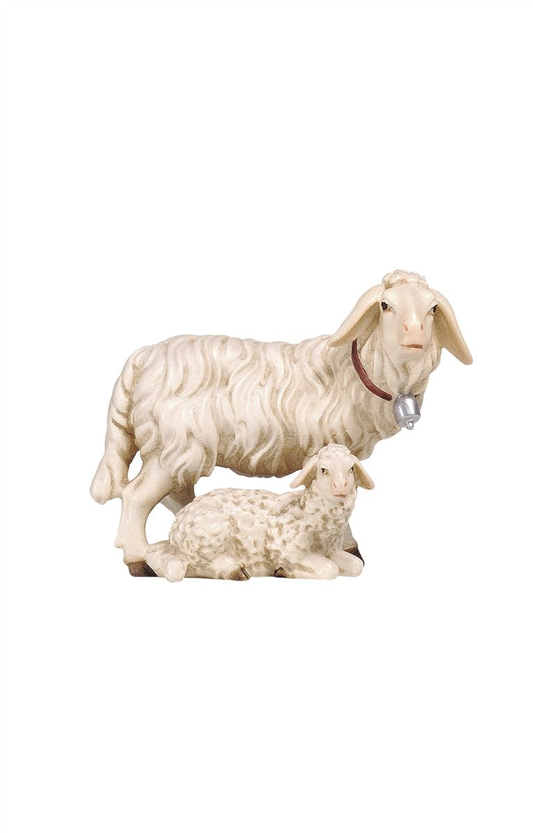 Kostner Nativity Scene Group of Sheep Figurine – Italian Wood Carvings