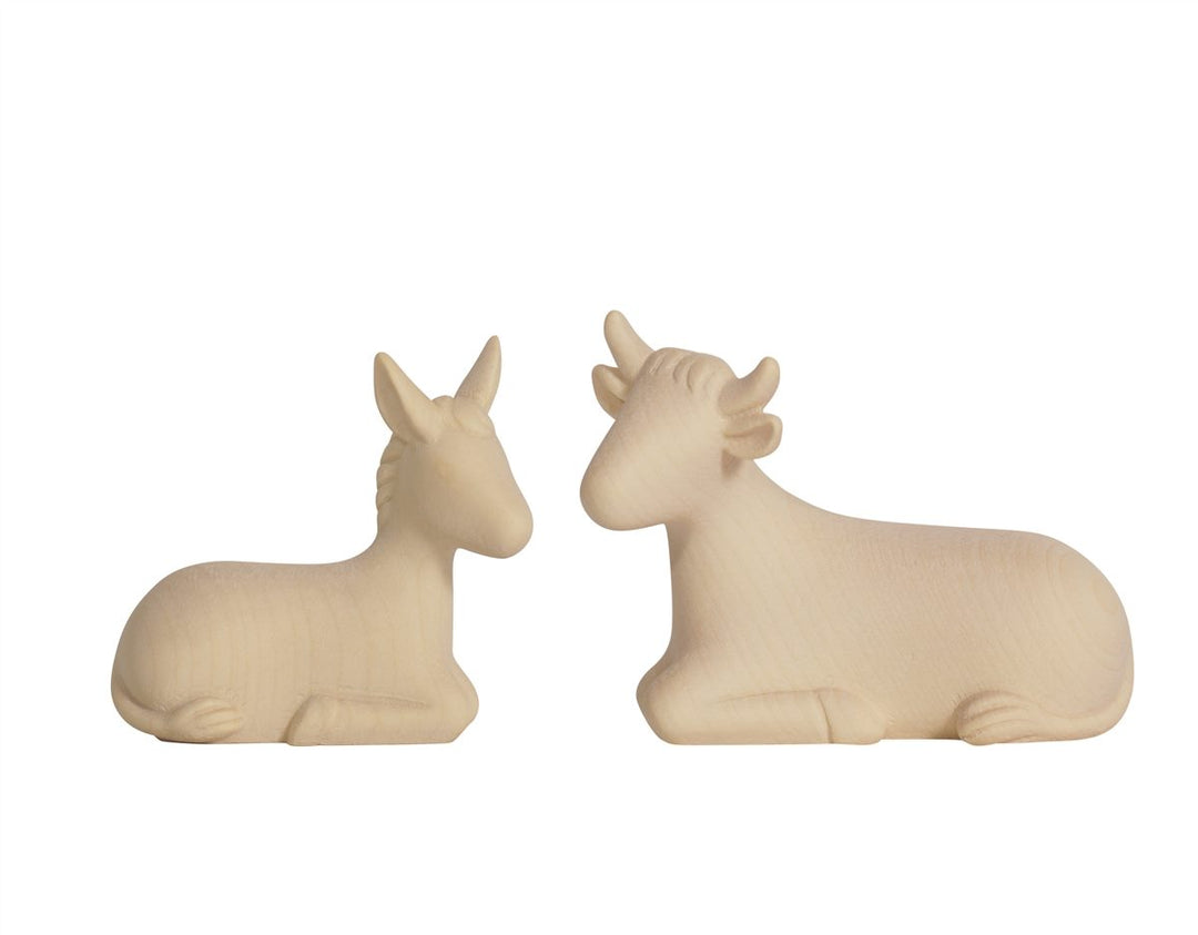 Leonardo Nativity Scene Ox Lying and Donkey Set
