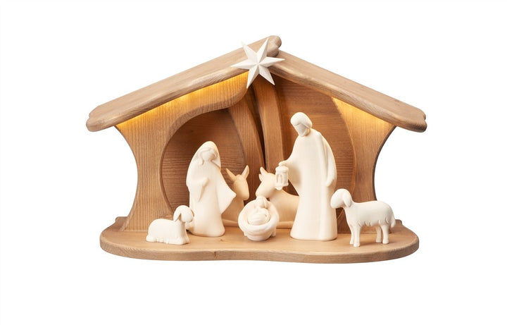 Leonardo Nativity Set Stable Luce for Holy Family Lighted 5, 9 and 20 Piece Sets