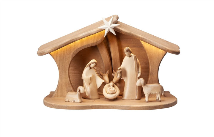 Leonardo Nativity Set Stable Luce for Holy Family Lighted 5, 9 and 20 Piece Sets