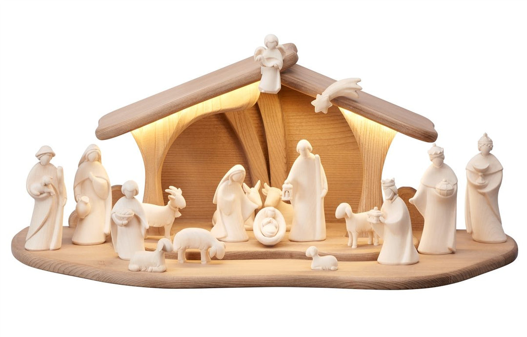 Leonardo Nativity Set Stable Luce for Holy Family Lighted 5, 9 and 20 Piece Sets