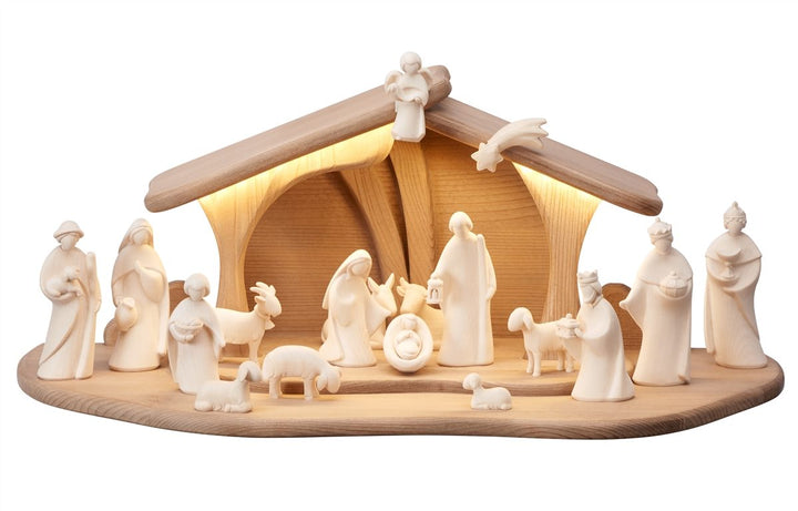 Leonardo Nativity Set Stable Luce for Holy Family Lighted 5, 9 and 20 Piece Sets