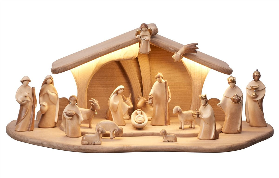 Leonardo Nativity Set Stable Luce for Holy Family Lighted 5, 9 and 20 Piece Sets