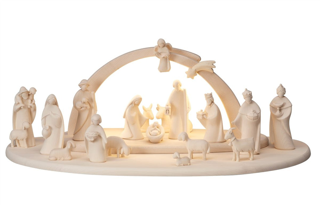 Leonardo Nativity sets - Stable Leonardo with Lighting 9, 13, 16 and 21 Piece Sets