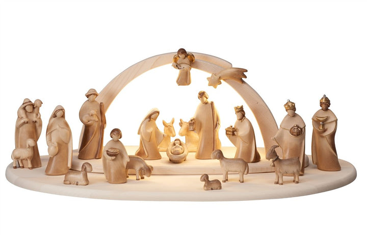 Leonardo Nativity sets - Stable Leonardo with Lighting 9, 13, 16 and 21 Piece Sets