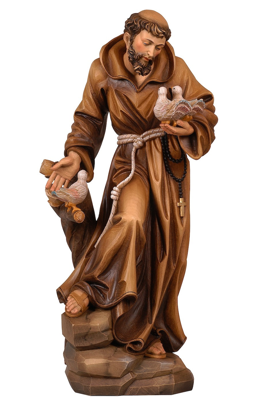 Saint Francis of Assisi Statue (Model I) – Italian Wood Carvings