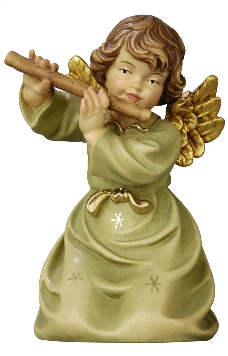 Bell Angel Kneeling with Flute Available and Ready to Ship