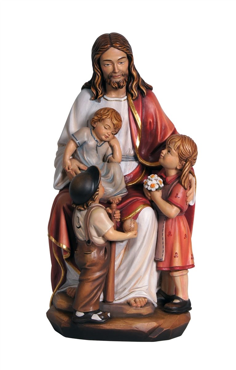 Jesus with the Children Statue 5" One Available Ready to Ship