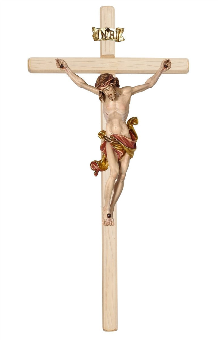 Leonardo Corpus on straight Beam Light Stained Cross