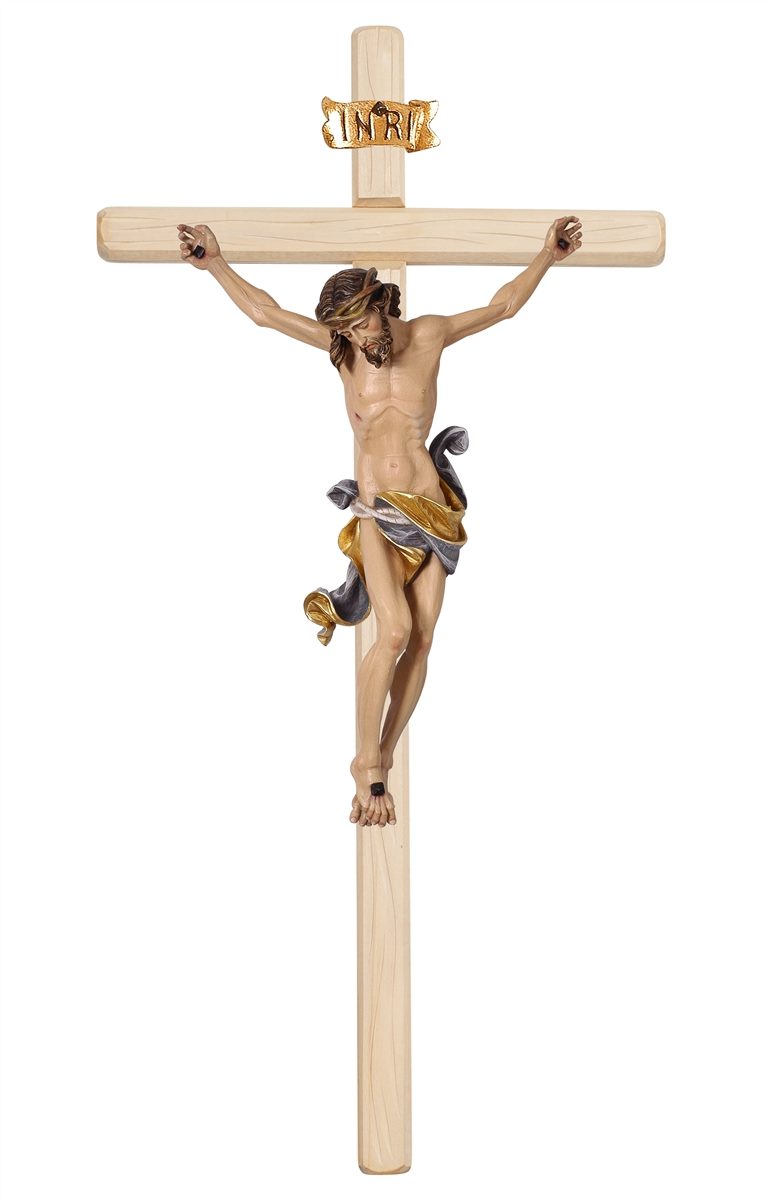Leonardo Corpus on straight Beam Light Stained Cross
