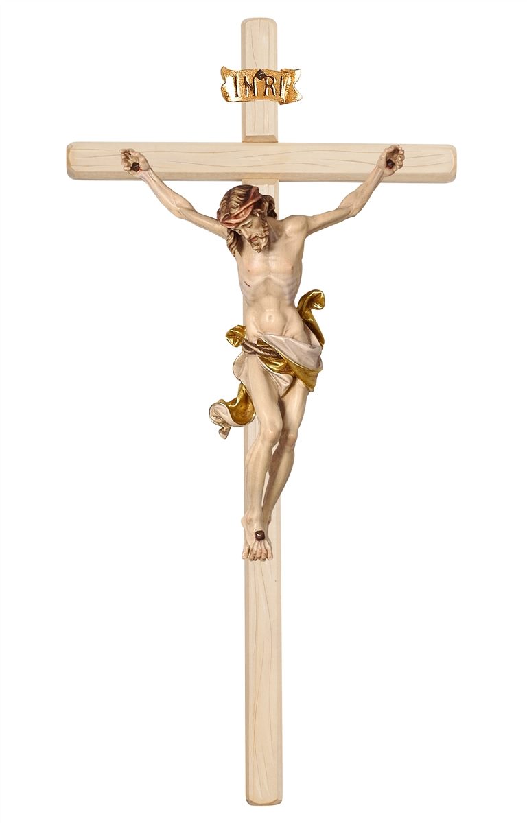 Leonardo Corpus on straight Beam Light Stained Cross