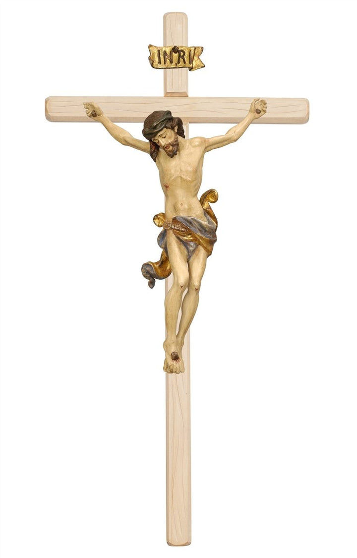 Leonardo Corpus on straight Beam Light Stained Cross