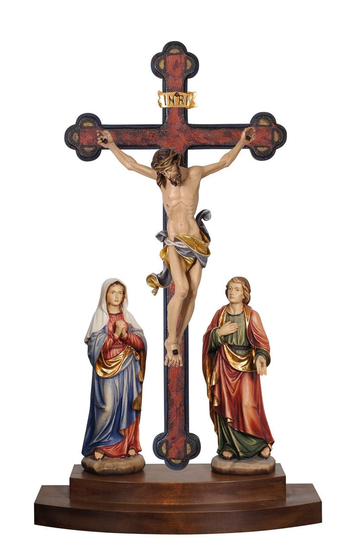 Leonardo Cross Standing Baroque Crucifixion group