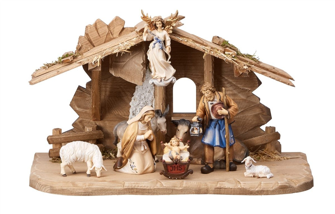 Heimatland Nativity sets - Tyrol stable for the Holy Family 9 or 10 Piece Sets