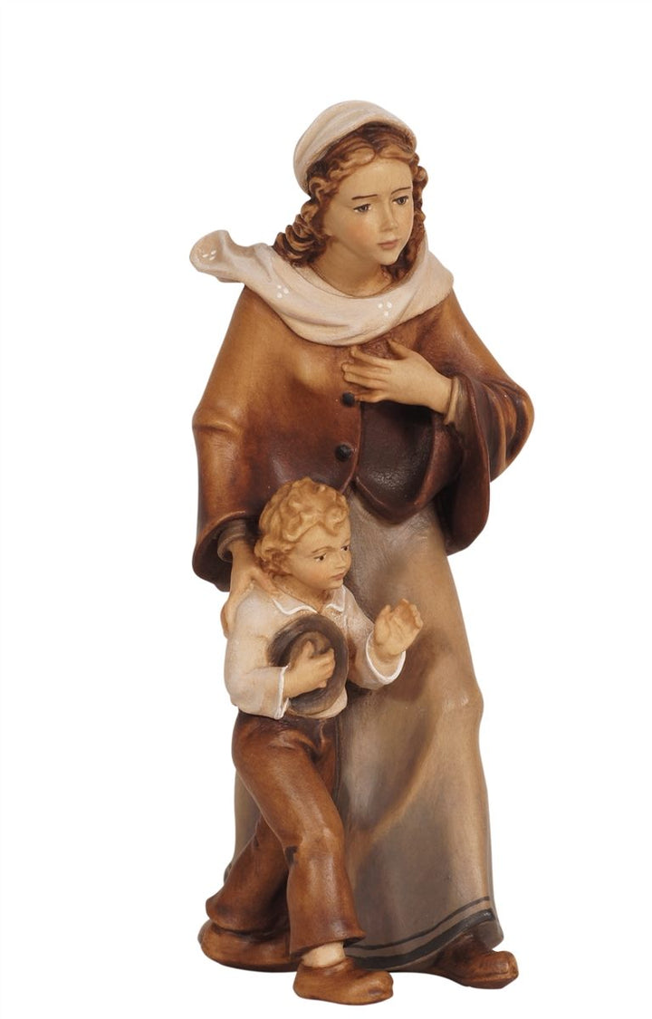 Kostner Nativity Scene Shepherdess with boy Figurine