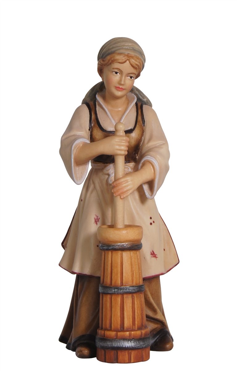 Kostner Nativity Scene Shepherdess with Butter Churn Figurine