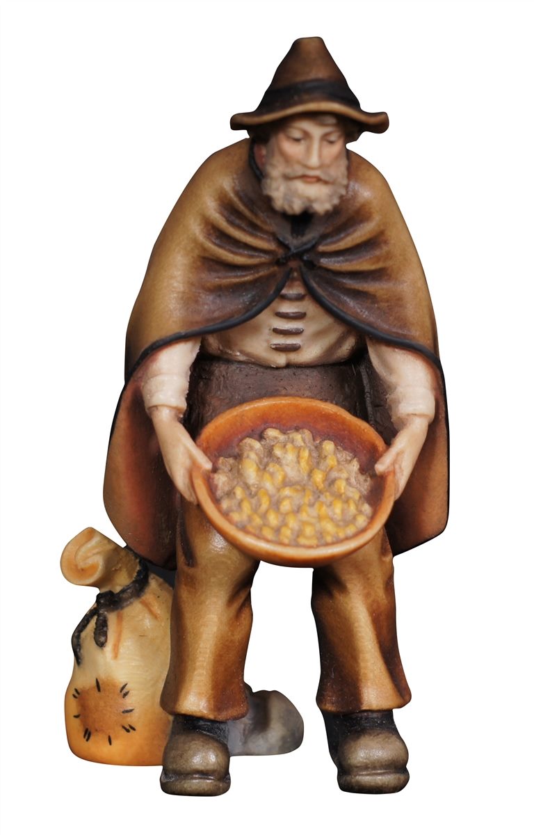 Kostner Nativity Scene Shepherd Feeding Grain