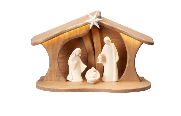 Leonardo Nativity Set Stable Luce for Holy Family Lighted 5, 9 and 20 Piece Sets