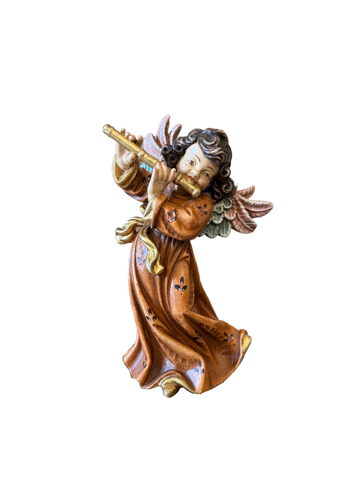 Giotto Angel playing Flute Sculpture 9" In Stock Ready to Ship!