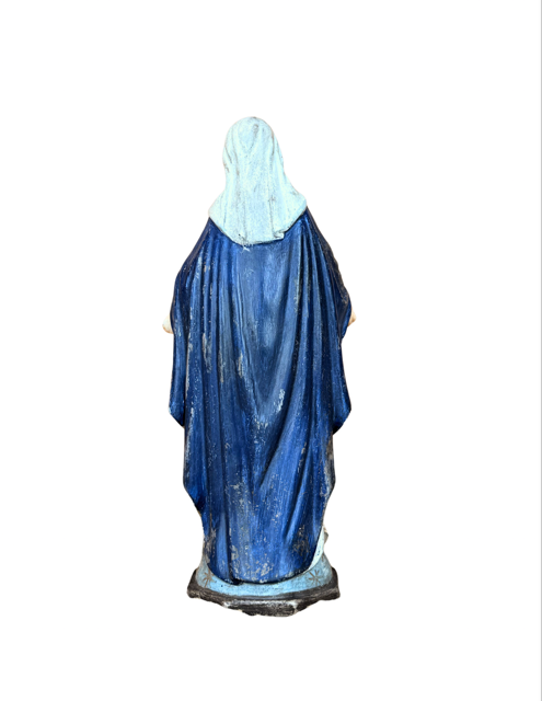 Our Lady of Grace Statue (Model I) 7.5" Antique Painted Refurbished In Stock and Ready To Ship