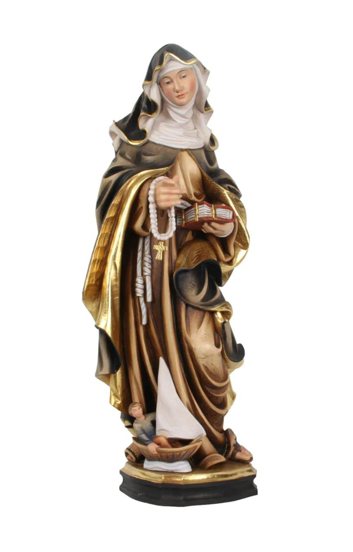 Saint Monica Figurine – Italian Wood Carvings