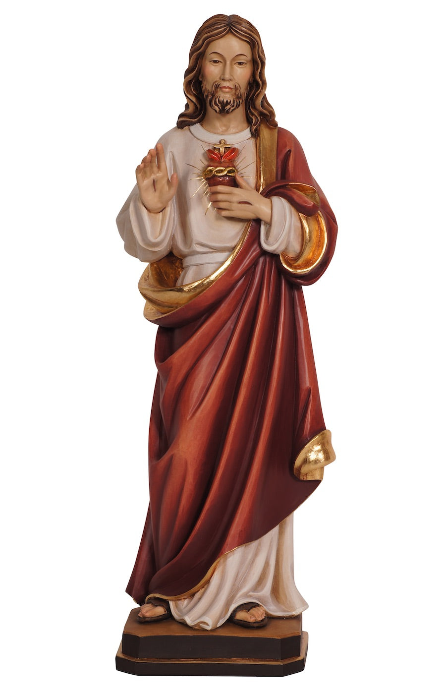 Sacred Heart of Jesus Statue (Model II) – Italian Wood Carvings