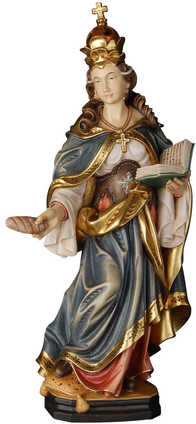 Saint Renate with Bread Figurine – Italian Wood Carvings