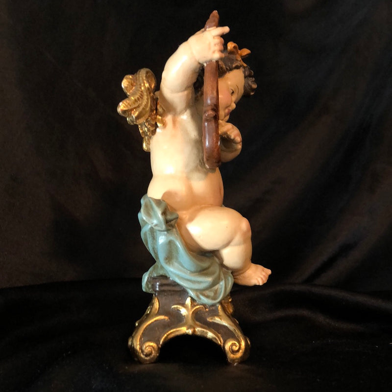 Reichberger Angel on console playing Lyre Sculpture 6.5"